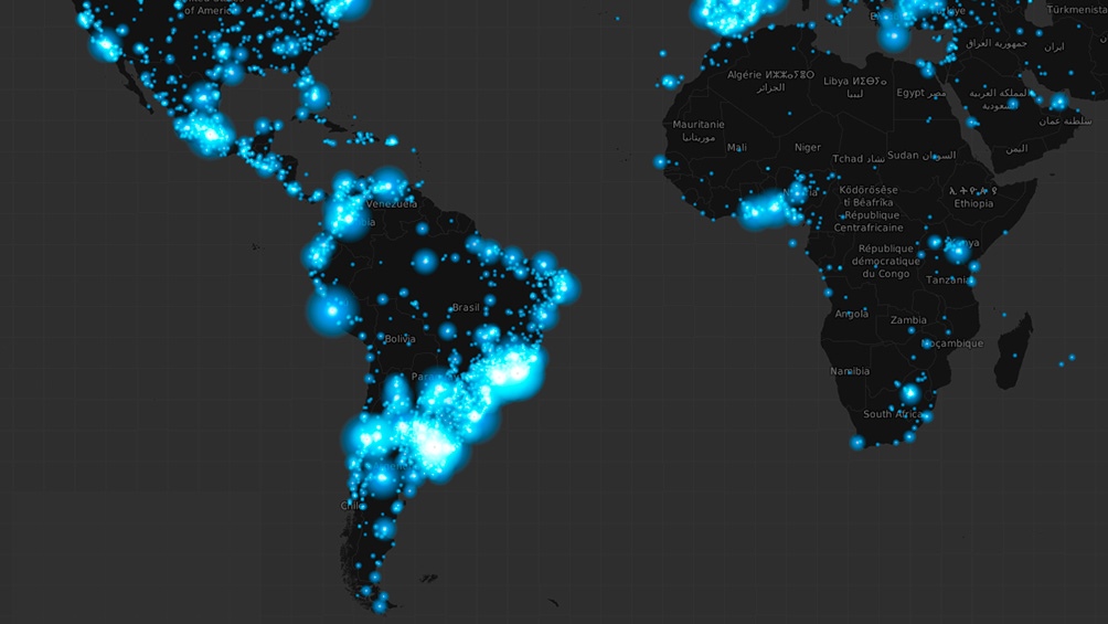 El mapa de calor de Twitter.