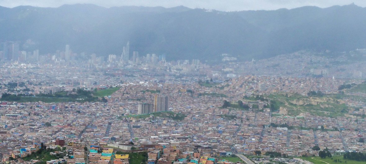 Vista panorámica de Bogotá, capital de Colombia.